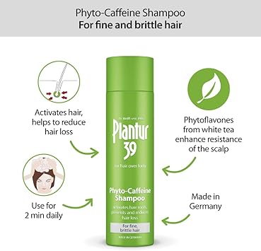 Plantur 39 Caffeine Shampoo and Tonic Set Prevents and Reduces Hair Loss For Fine Brittle Hair Supports Hair Growth Women Hair Care Made in Germany Set of 250ml Shampoo and 200ml Tonic - Image 2