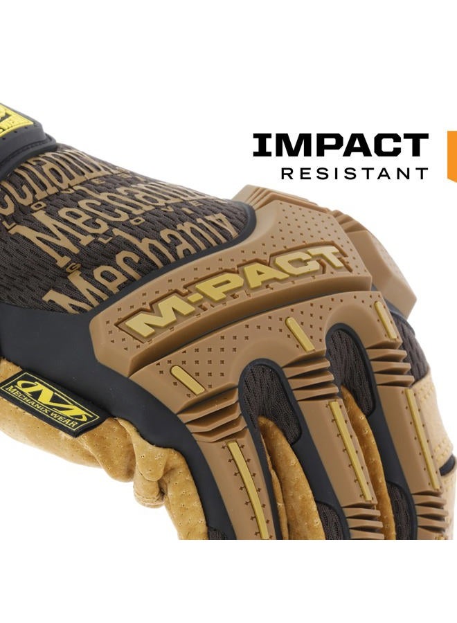 Mechanix Wear قفازات م-باكت جلدية (XX-كبير، أسود/بني) - Image 3
