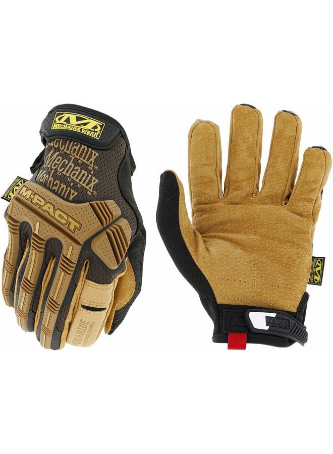 Mechanix Wear قفازات م-باكت جلدية (XX-كبير، أسود/بني) - Image 1
