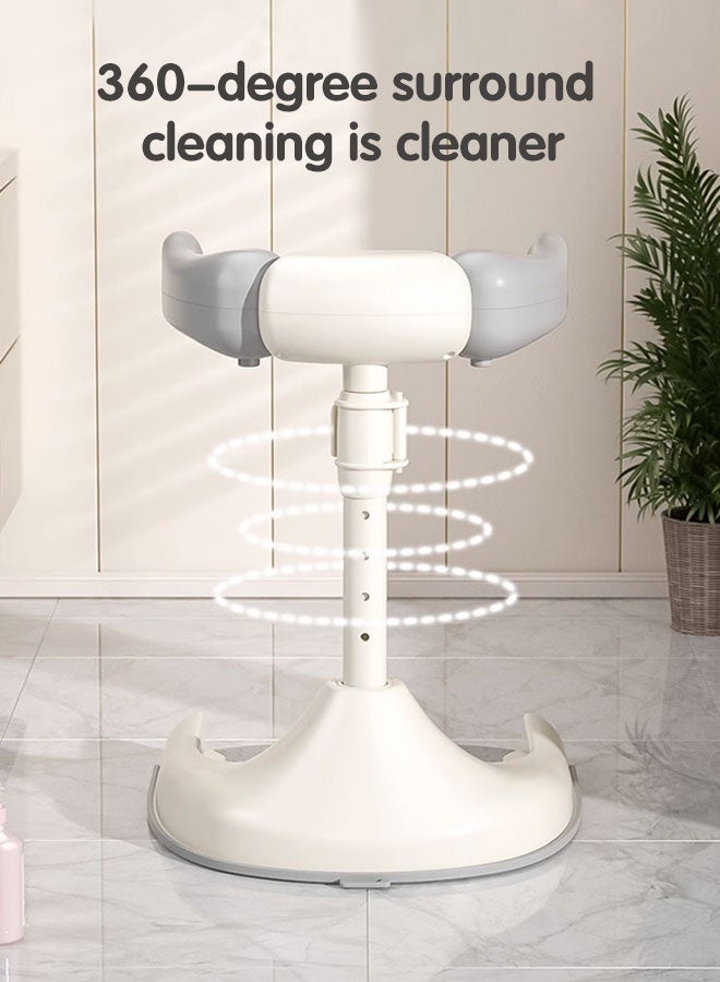 Sharpdo Baby Shower Stand, Infant Bath Support, Foldable Baby Bathing Stand with Anti-Slip Base and Shower Cap - Image 3