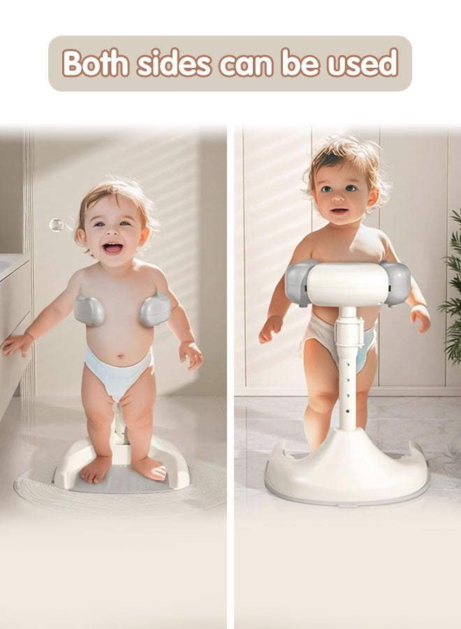 Sharpdo Baby Shower Stand, Infant Bath Support, Foldable Baby Bathing Stand with Anti-Slip Base and Shower Cap - Image 2