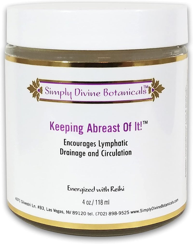 Simply Divine Botanicals Keeping Abreast of It - Natural and Organic Body Cream to Encourage Circulation and Deeply Moisturize for All Skin Types, 4 oz