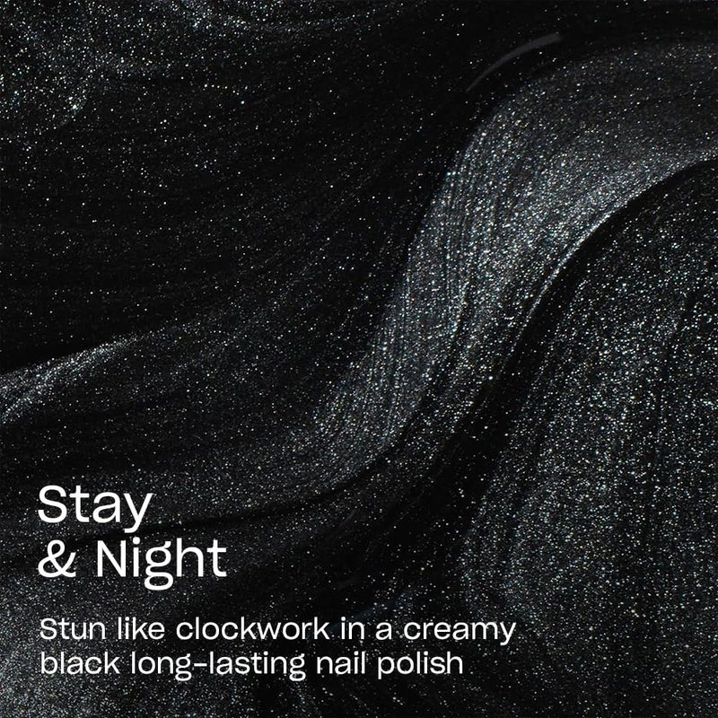 OPI Infinite Shine Stay & Night | Opaque Dark Gray Pearl Long Wear Gel Like Nail Polish | Vegan, Long Lasting, Streak Free - Image 3