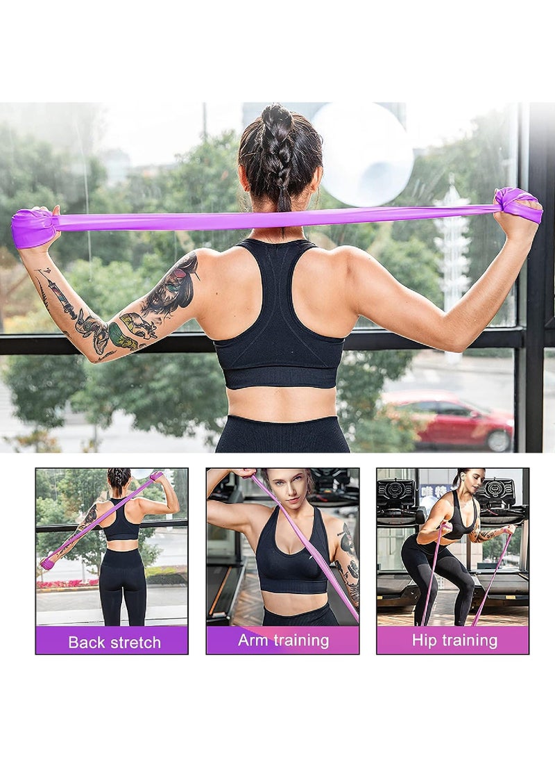 Rock Pow Latex Resistance Exercise Band 5Pcsexercise Bands For Physiotherapy Strength Training & Fitness Workouts Pilates Stretching And Yoga Physical Therapy Fitness  - Image 4