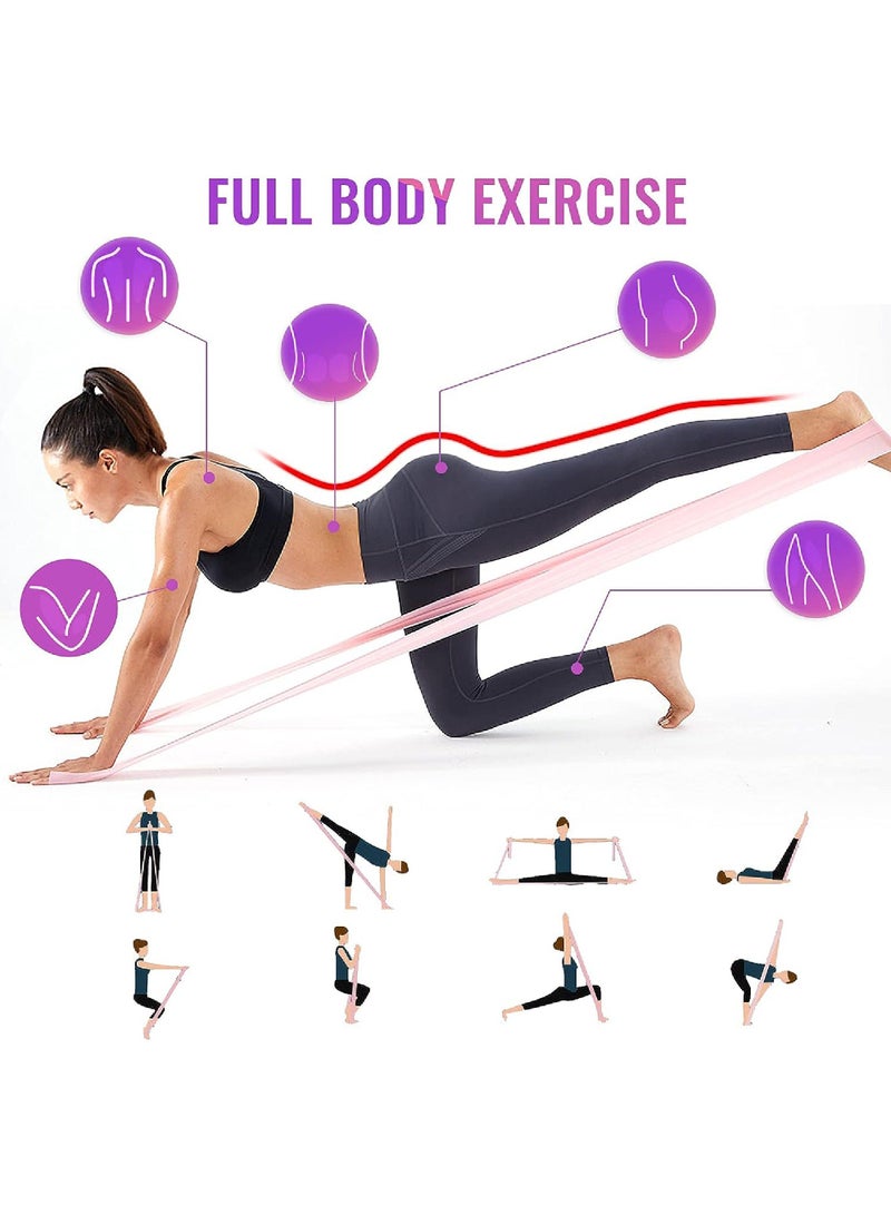 Rock Pow Latex Resistance Exercise Band 5Pcsexercise Bands For Physiotherapy Strength Training & Fitness Workouts Pilates Stretching And Yoga Physical Therapy Fitness  - Image 5