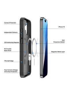 DUX DUCIS DUX DUCIS Yind Series Cover for the iPhone 16 mobile phone, compatible with MagSafe, a slim, TPU Hybrid PC  cover made of TPU, polycarbonate silicone - Black  - Image 2