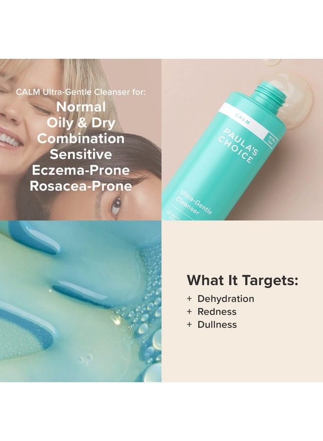 PAULA'S CHOICE منظف هادئ لطيف للغاية للبشرة الحساسة يهدئ + يخفف الاحمرار غسول وجه يومي للبشرة المعرضة للوردية والإكزيما خالي من العطور والبارابين 67 أونصة سائلة - Image 5
