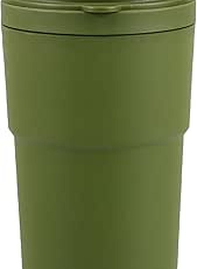 High Temperature Resistant Portable Car Ashtray With Lid Large Capacity Green - Image 1