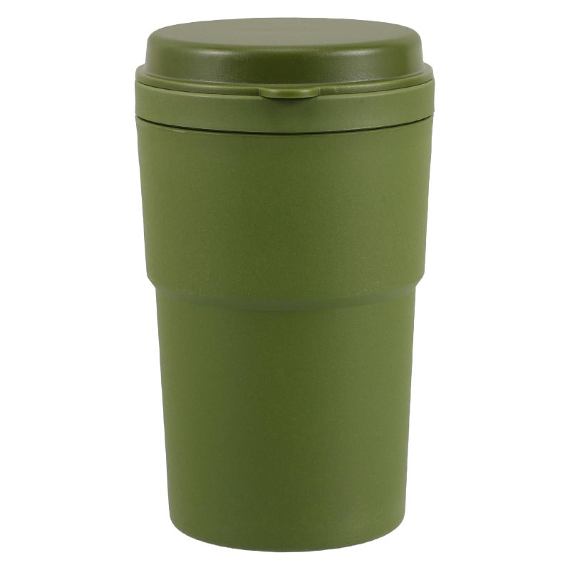 High Temperature Resistant Portable Car Ashtray With Lid Large Capacity Green - Image 2