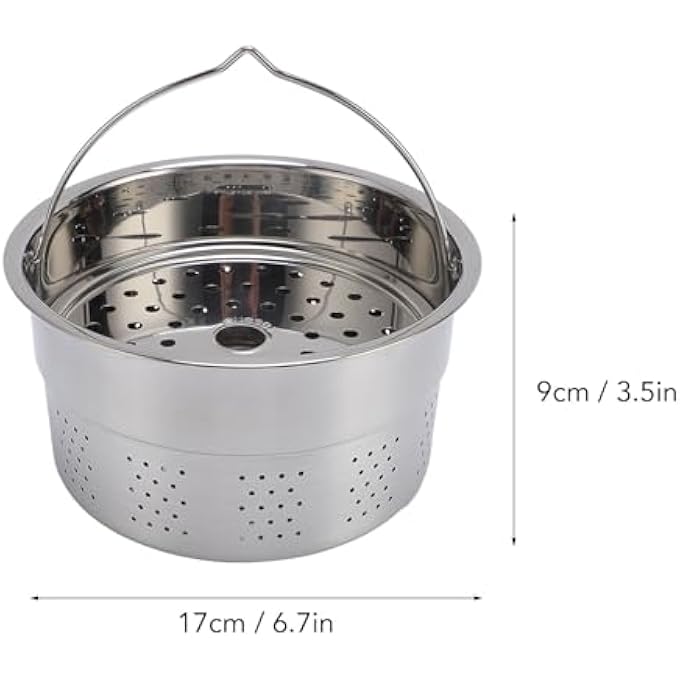 وعاء طهي بالبخار 1072 أونصة من الفولاذ المقاوم للصدأ TM5 TM6 محضر طعام سلة طهي بالبخار - Image 4