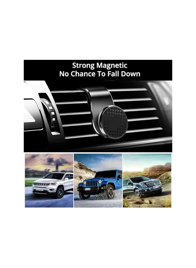 S-TOP Magnetic Phone Mount for Car Vent, Strong Magnet Cell Phone Holder, 360° Rotation Magnetic Car Phone Holder Mount Fit for iPhone and All Smartphones (Black) - Image 5