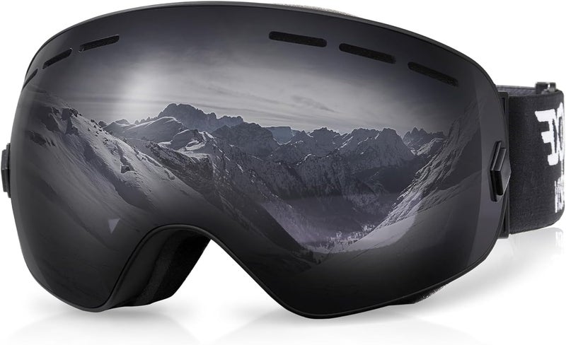 EXP VISION Snowboard Ski Goggles Men Women Youth, Anti Fog OTG Winter Snow Goggles Spherical Detachable Lens - Image 1