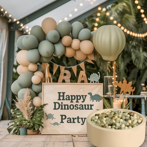 TRENDPLAY Ball Pit Balls Star and Heart Shapes for Toddlers 200 Count Plastic Balls for Ball Pit Fun and Play Cream Green - Image 5