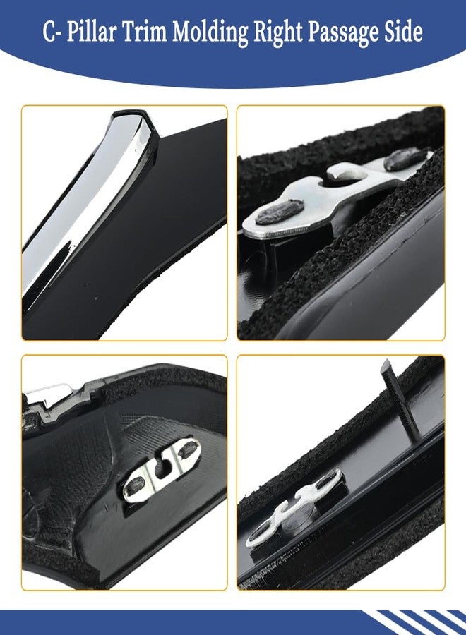 Getfarway C- Pillar Trim Molding 788739DJ1A 788739DD0A 78873-4RA0A Compatible with Nissan Maxima 2016-2021 Rear Right Passenger Side Body Molding Panel Black (Right Passenger Side) - Image 5