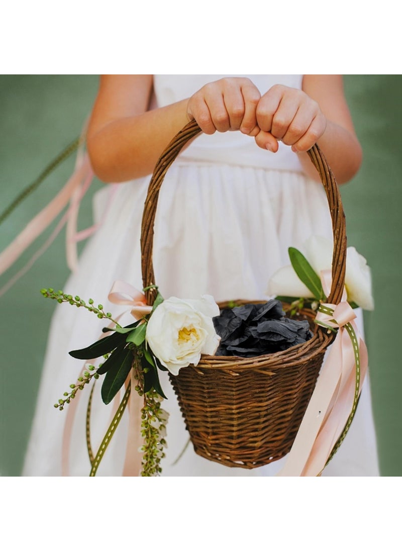 SITUMEIZI SITUMEIZI 1500PCS Black Rose Petals Artificial Silk Rose Petals Flower for Wedding Party Decor  - Image 4