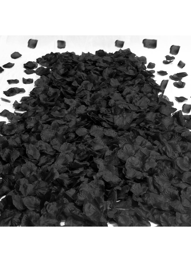 SITUMEIZI SITUMEIZI 1500PCS Black Rose Petals Artificial Silk Rose Petals Flower for Wedding Party Decor  - Image 1