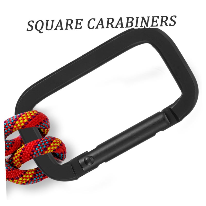 10PCS Square Aluminum Alloy Carabiner Buckles for Outdoor Camping Hiking Backpack - Image 5