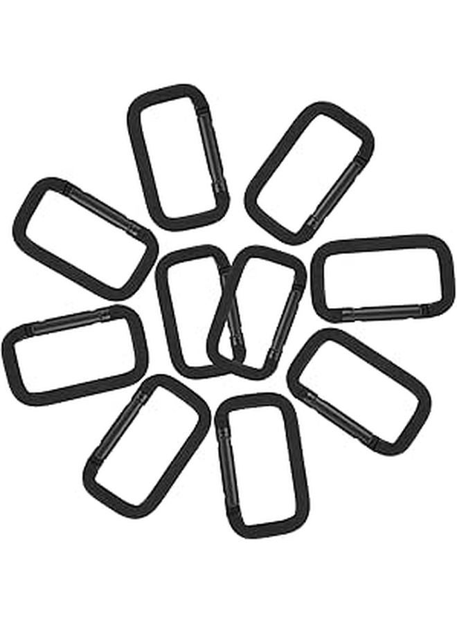 10PCS Square Aluminum Alloy Carabiner Buckles for Outdoor Camping Hiking Backpack - Image 1