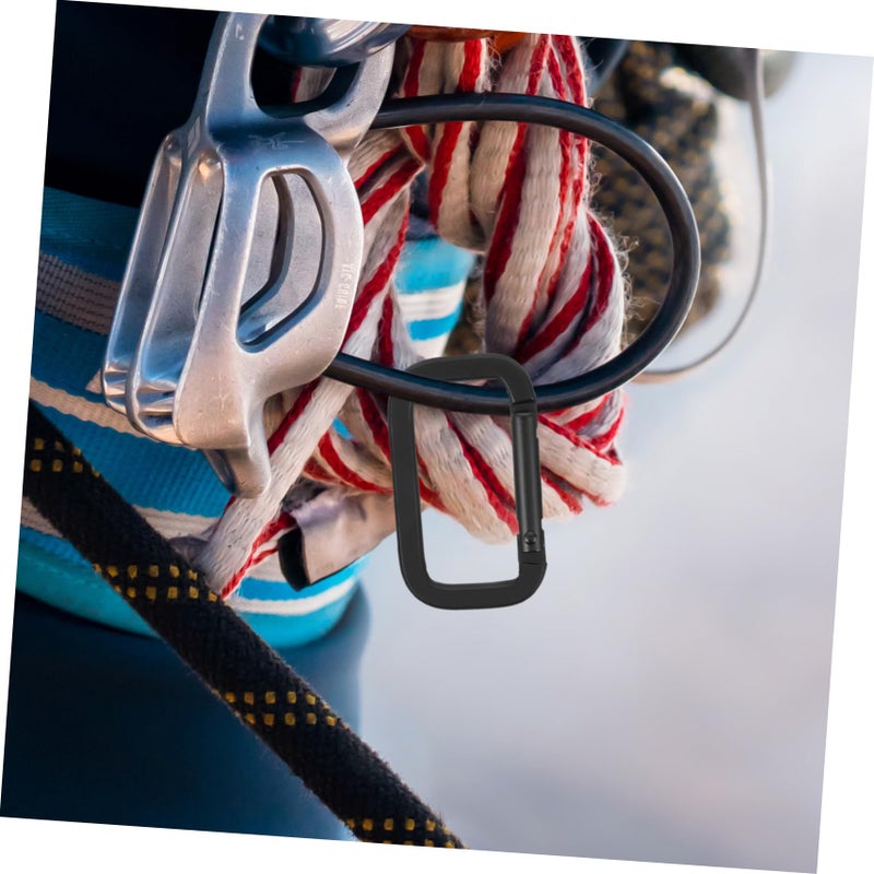 10PCS Square Aluminum Alloy Carabiner Buckles for Outdoor Camping Hiking Backpack - Image 4