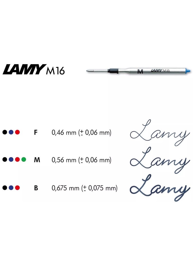 LAMY قلم حبر جاف م+ ذو رأس متوسط حبر أسود برميل برتقالي - Image 4