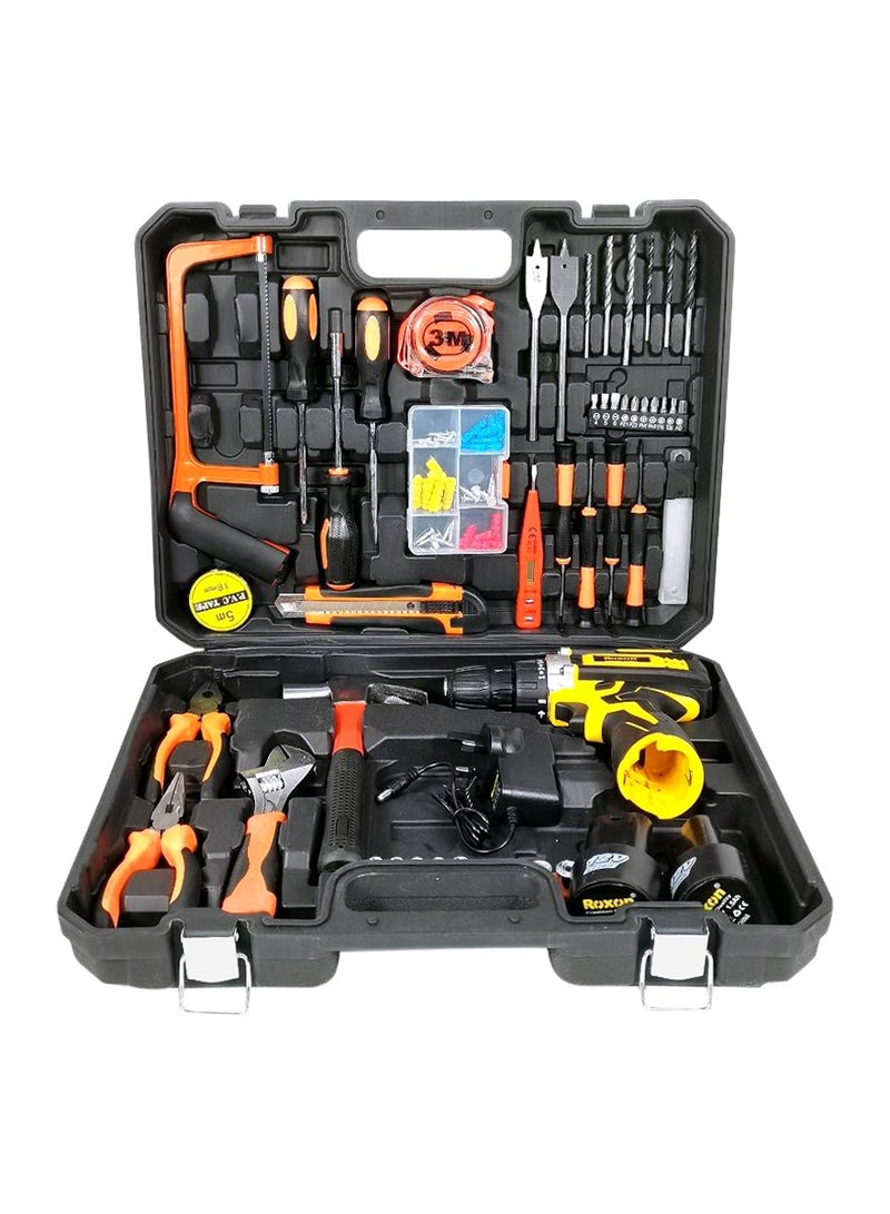 Roxon ROXON Premium Quality Cordless Impact Drill Li-ion Battery 12V, 1300mAh, 220-240V, 50-60Hz with 59 pcs Tools Box - RX12VCD  - Image 3
