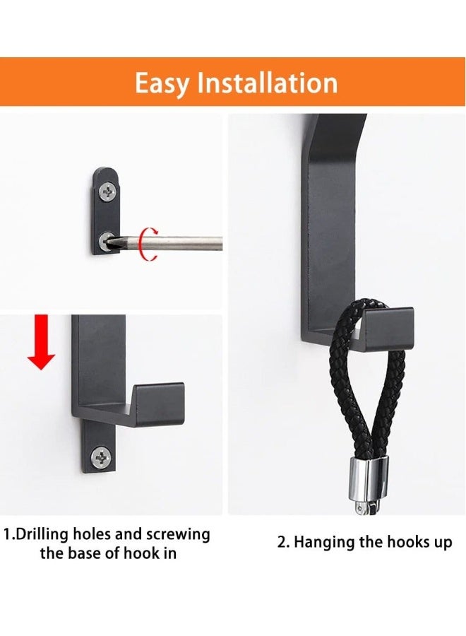 4 Pcs Coat Rack Hooks Wall Mounted, for Hanging Clothes, Coat, Towel, Rope, Keys, Hats, Purse, Screws Invisible Hooks for Kitchen, Door, Cabinet, Bathroom, Foyers, Hallways, and Bedrooms - Image 2