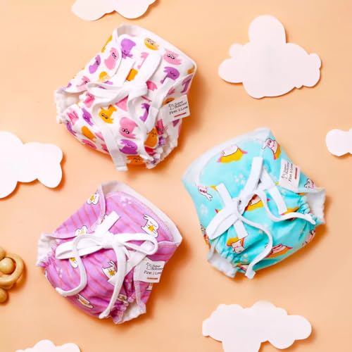 SuperBottoms DryFeel Baby Langot 0-6 months l Organic Cotton Modern Baby Nappy l Mess-free Langot with Gentle Elastics l Super DryFeel Top Layer l Diaper-free Time Essential | 5 Pack - Image 2