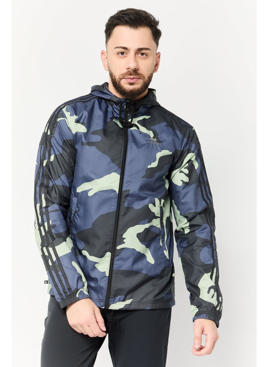 adidas Originals Men Sportswear Fit Long Sleeve Outdoor Jacket, Multicolor  - Image 1