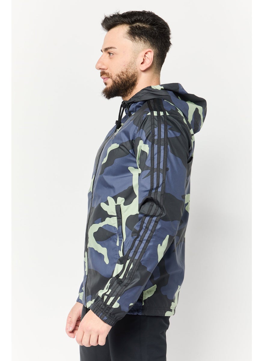 adidas Originals Men Sportswear Fit Long Sleeve Outdoor Jacket, Multicolor  - Image 3