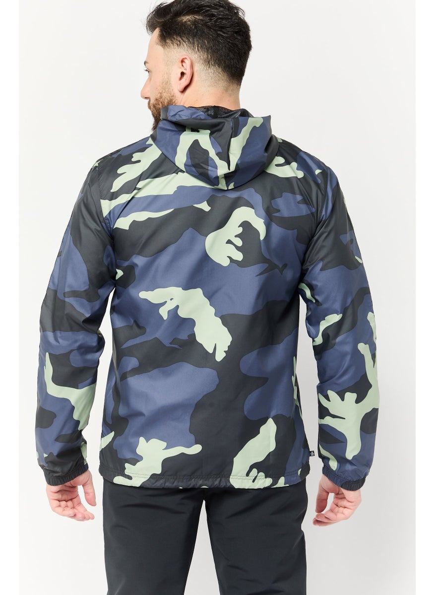 adidas Originals Men Sportswear Fit Long Sleeve Outdoor Jacket, Multicolor  - Image 4