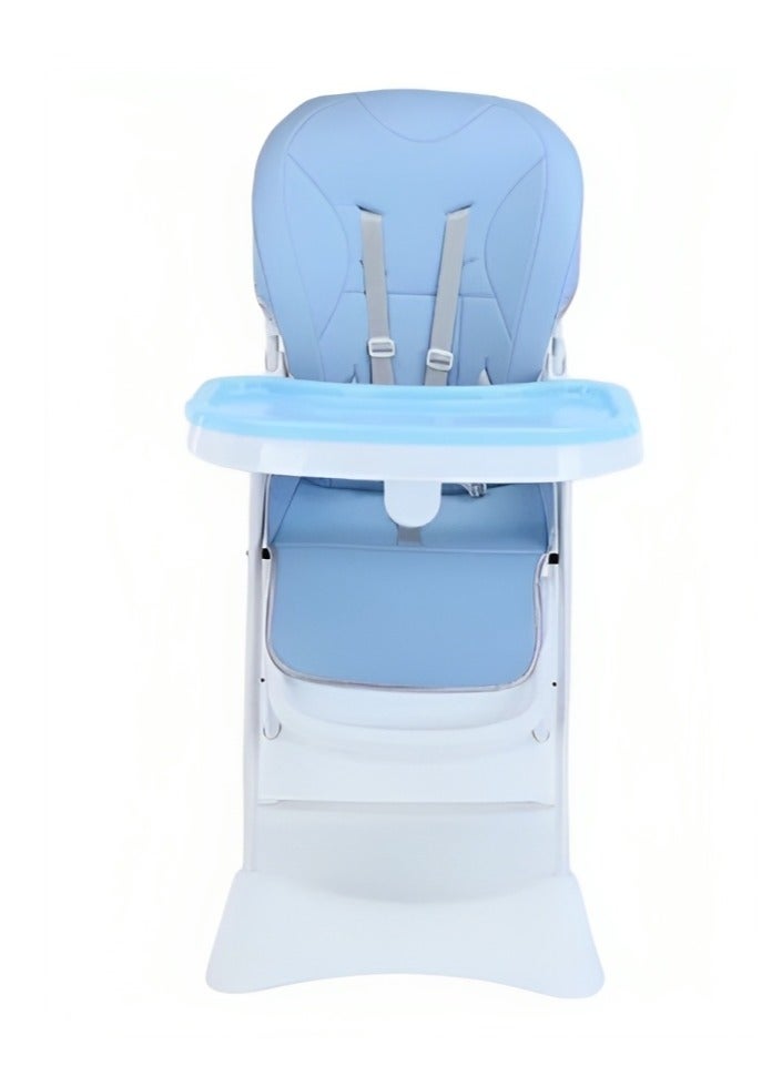 فول جوي كرسي طعام للأطفال باللون الازرق قابل للطي ومتعدد الوظائف يوفر لطفلك راحة وأمان أثناء تناول الطعام. تصميم مريح وعملي يتيح لك تعديل الارتفاع والميل لضمان أفضل تجربة طعام لصغيرك - Image 2