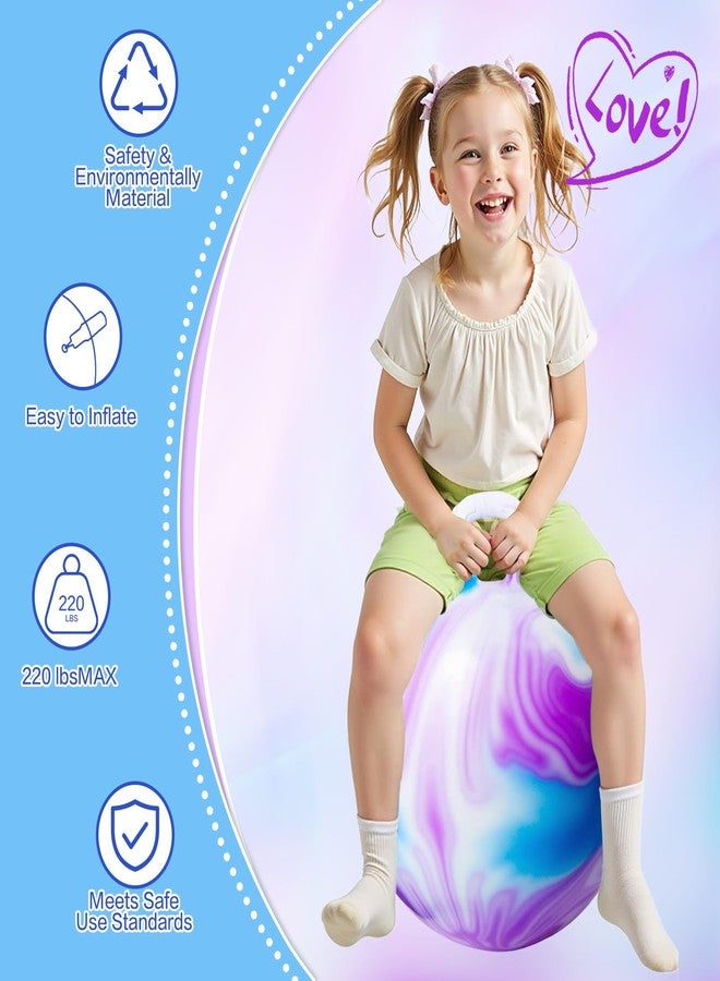 INPANY Hopper Ball, 18 Inches Bouncy Ball with Handles, Bouncing Bounce Balls Hopper, Inflatable Jumping Hopping Toys for Kids Ages 3-6, Hoppity Hop Girls Boys Gifts, Pump Included - Image 4