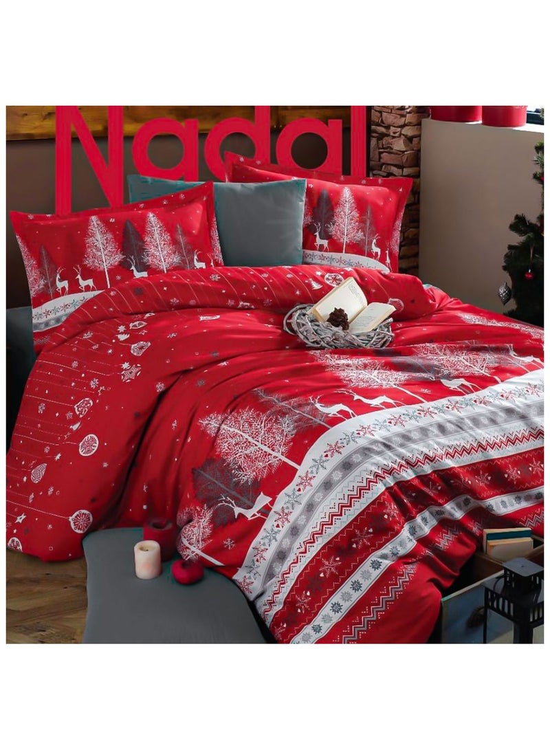 لحاف مشجر قطن 2 قطع مقاس 180×240 سم موديل 218 من فاميلي بد