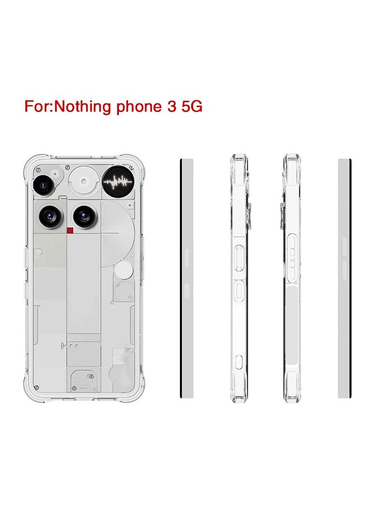 general Nothing Phone 3 Airbag Case Transparent Anti-Drop TPU Protective Case High Transparency No Yellow Change Airbag Cushioning Precise Fit Anti-scratch and Wear Resistant - Image 2