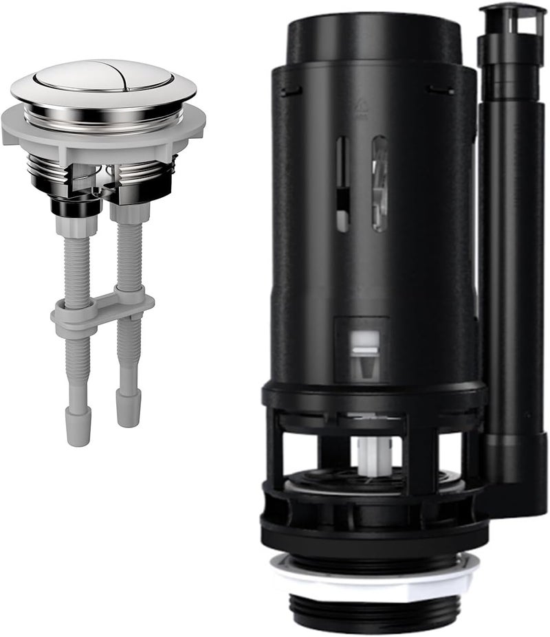 RT 3-Inch Dual Flush Valve with Top Push Button Toilet Repair Kit Inside Tank dual flush valve replacement kit for 2-piece Toilet A2422M - Image 1