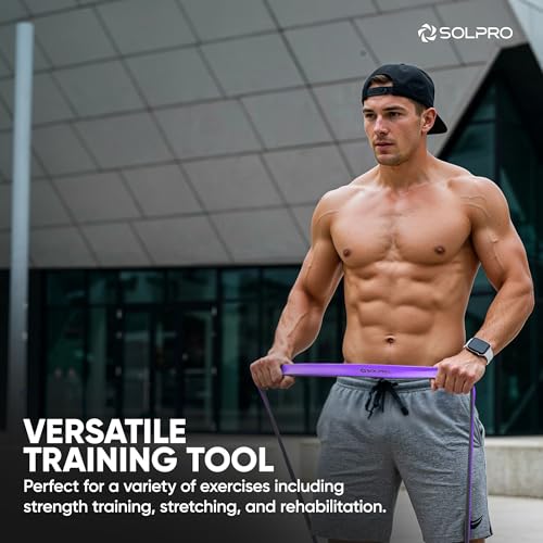 Solpro PowerFlex Max Resistance Band for Men & Women | Heavy-Duty Latex Band for Strength, Stretching, Mobility, Rehab | Ideal for Home Gym, Crossfit, Yoga, Full-Body Workouts (Purple) - Image 2