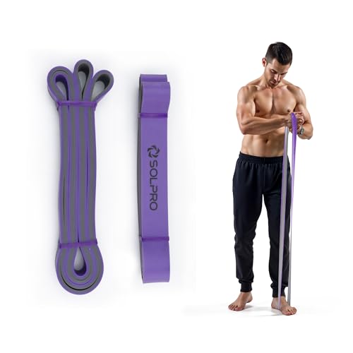 Solpro PowerFlex Max Resistance Band for Men & Women | Heavy-Duty Latex Band for Strength, Stretching, Mobility, Rehab | Ideal for Home Gym, Crossfit, Yoga, Full-Body Workouts (Purple) - Image 1