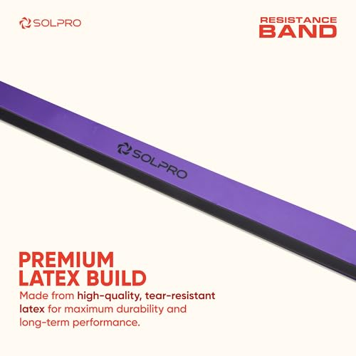 Solpro PowerFlex Max Resistance Band for Men & Women | Heavy-Duty Latex Band for Strength, Stretching, Mobility, Rehab | Ideal for Home Gym, Crossfit, Yoga, Full-Body Workouts (Purple) - Image 3