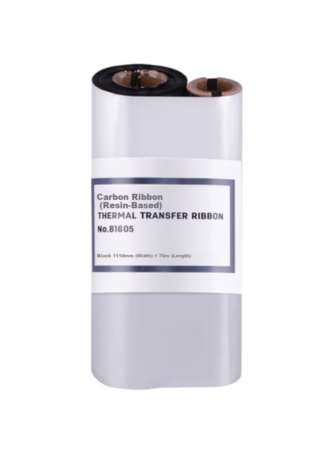 Deli Mm*70m Thermal Transfer Barcode Printer Label Maker Universal Dual-axis Resin-based Carbon Ribbon 81605 (single Roll) - Image 3