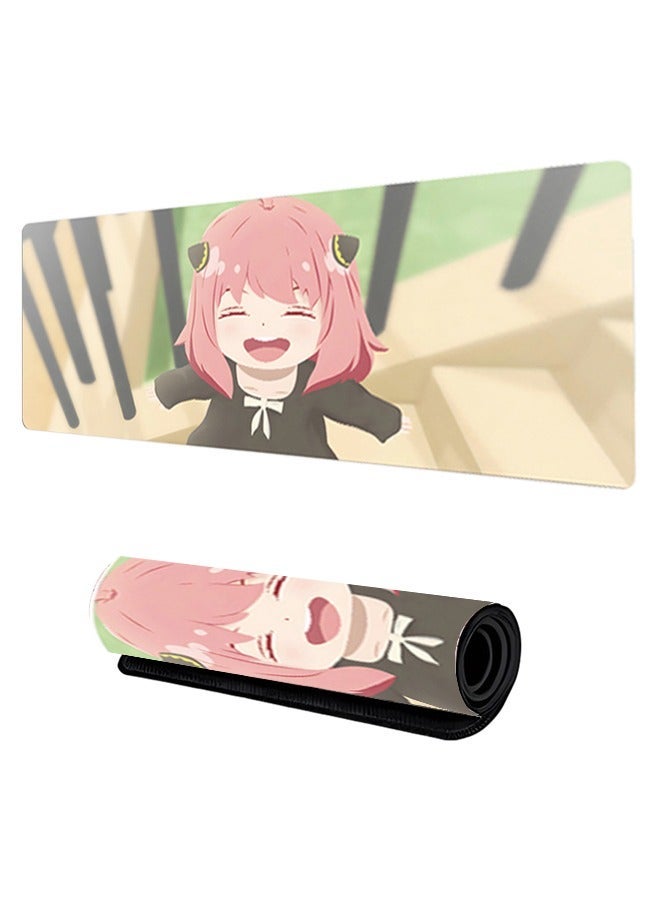 Gaming Mouse Pad for Cartoon Spy X Family Anya Large Game Mouse Pad 800mm * 300mmï¼Waterproof Desk Writing Pad, Suitable for Office and Home-Non-Slip Rubber Base - Image 1