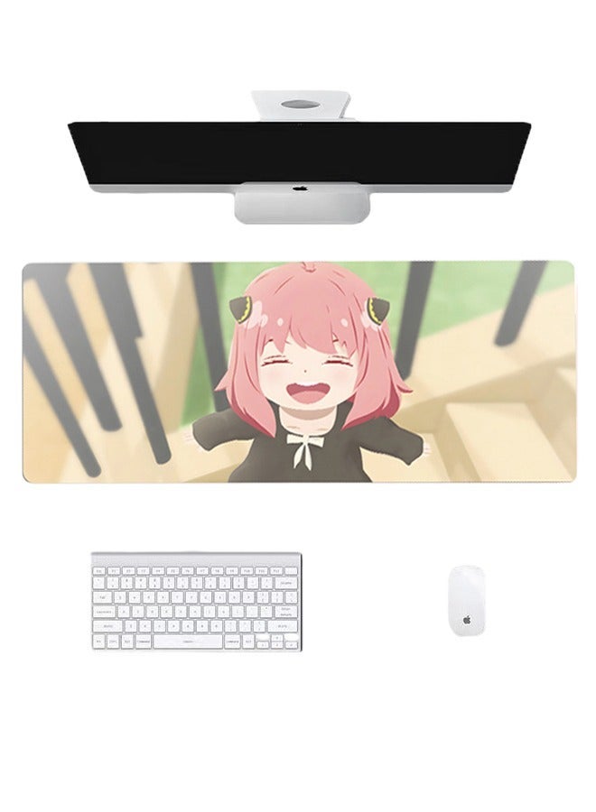 Gaming Mouse Pad for Cartoon Spy X Family Anya Large Game Mouse Pad 800mm * 300mmï¼Waterproof Desk Writing Pad, Suitable for Office and Home-Non-Slip Rubber Base - Image 2