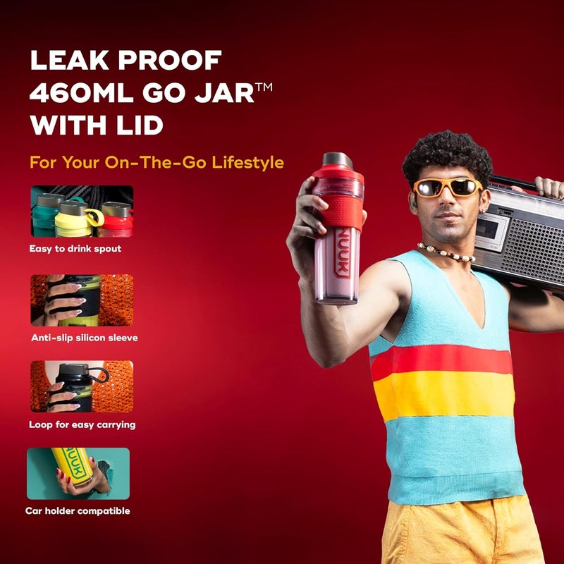 NUUK KRUSH Blender Mixer Grinder | 500W Personal Smoothie Blender with 24,500 RPM | 6-Leaf Blade | Compact Mixer Grinder for Gym, Office, Kitchen | BPA-Free 460ml Go Jar™ | Titanium Alloy Build - Image 4