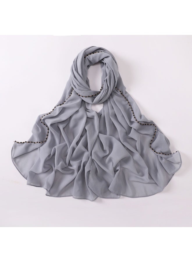 Nariele New Crystal Pearl Chiffon Headscarf - Image 1
