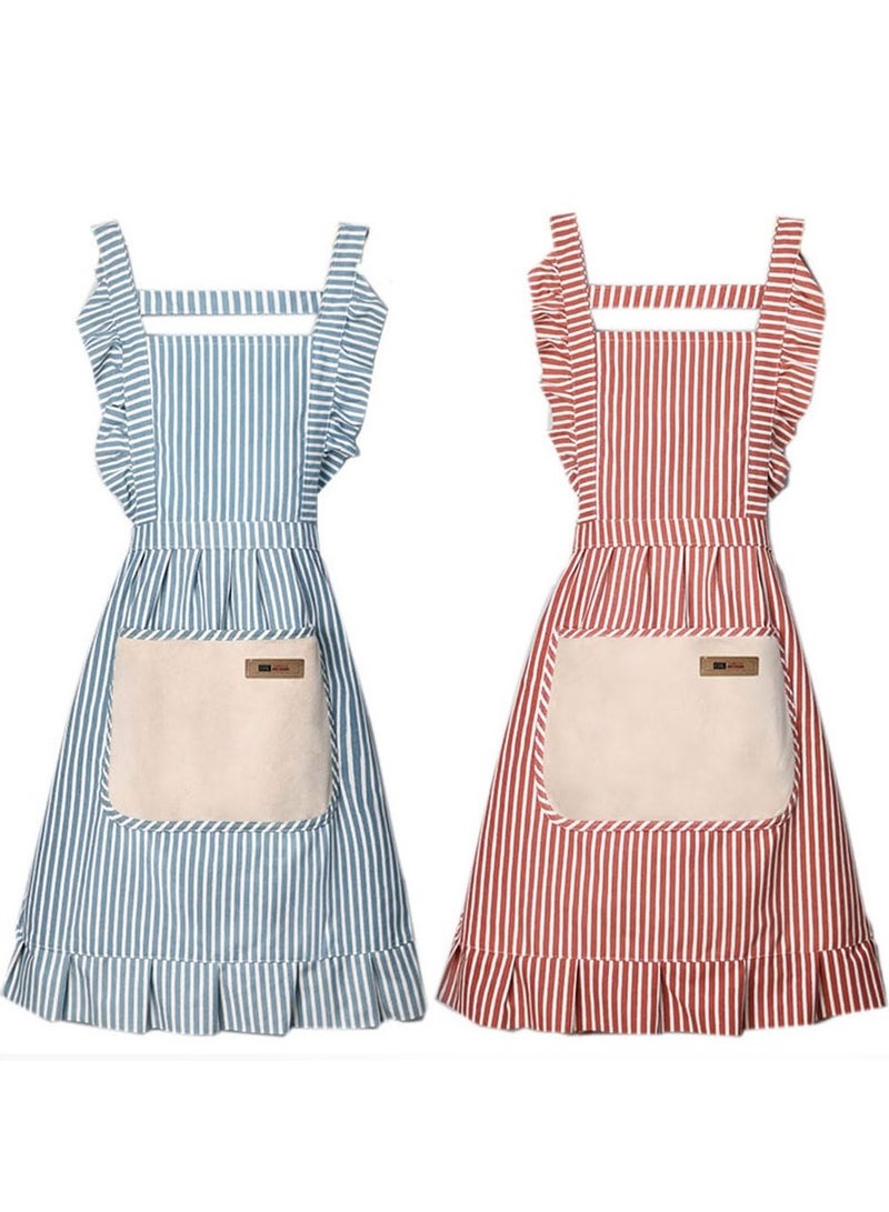 2 قطعة مطبخ طبخ مئزر صدرة , قابل للتعديل [ بيب ] يطبخ مئزر ناعم , صدرة لا ينزلق على كتف - Image 1