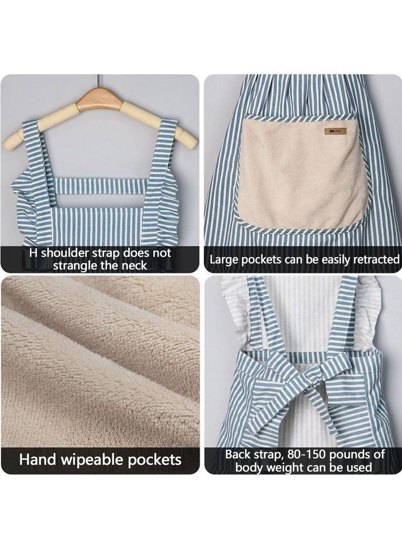 2 قطعة مطبخ طبخ مئزر صدرة , قابل للتعديل [ بيب ] يطبخ مئزر ناعم , صدرة لا ينزلق على كتف - Image 3