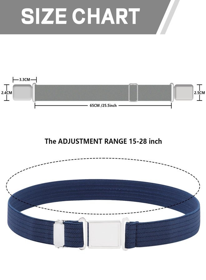 WELROG Kids Adjustable Magnetic Belt for Boys - Girls Elastic Stretch Buckle Belts Toddler (Navy blue) - Image 4