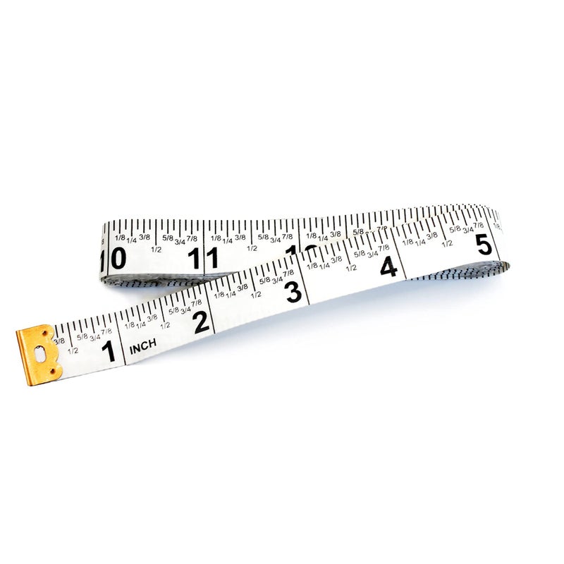 Perfect Measuring Tape- Fraction, All-Purpose Tape Measure-Double Sided Fractional Inches & Millimeter/Centimeter Tape Measure (10 Pack- 60in - White) - Image 2