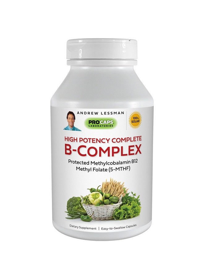Andrew Lessman - ANDREW LESSMAN High Potency B-Complex 60 Capsules - with High Levels of Folate Complex & Biotin, Promotes Cellular Growth, Energy, Immune Function, Detoxification, Fat Metabolism & More - Image 1
