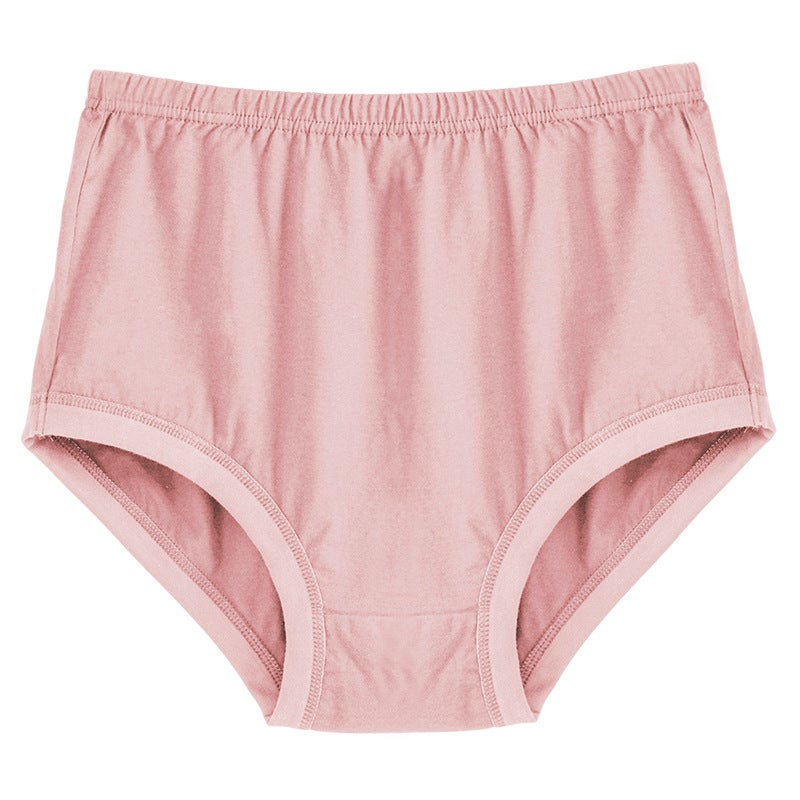 High-waisted Pure Cotton Underpants For Middle-aged Elderly Women Briefs Senior Citizens Midship Underwear Skin color  - Image 2