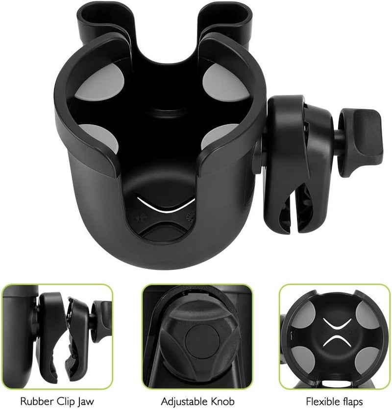 accmor Gulf market standard build Stroller Cup Holder with Phone Holder, Bike Cup Holder, Universal Cup Holder for Uppababy Nuna Doona Strollers, 2-in-1 Cup Phone Holder for Stroller, Bike, Wheelchair, Walker, Scooter Modern color selections - Image 4